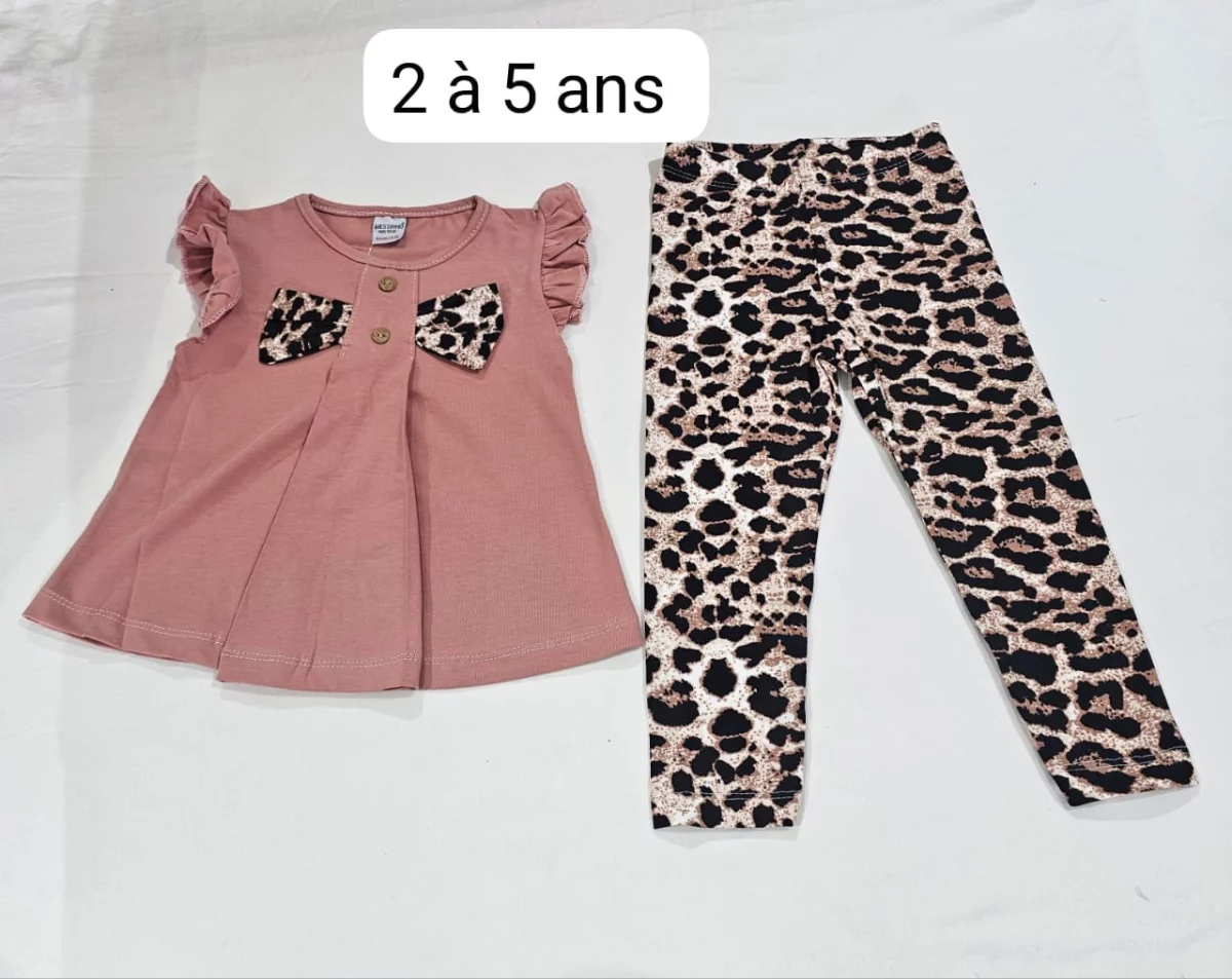 Ensemble legging & haut léopard