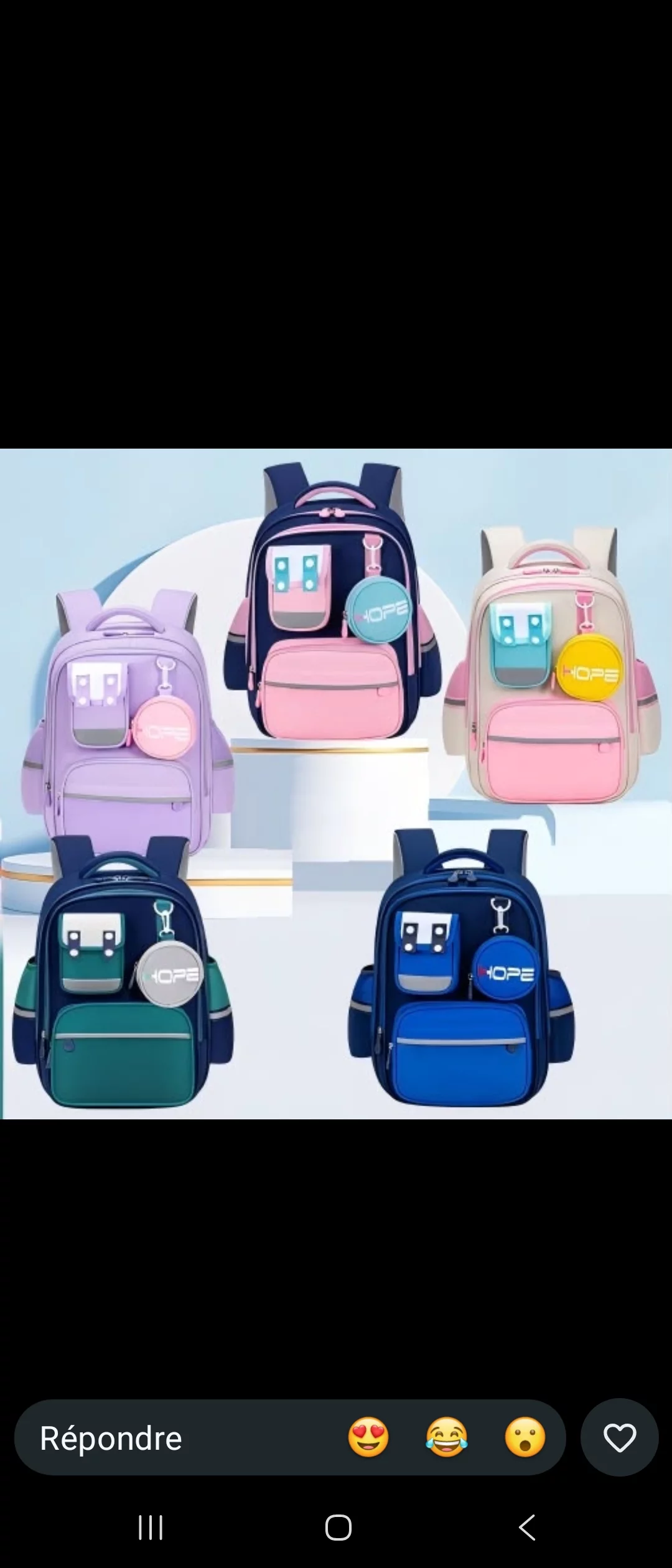 Sac scolaire kawaii