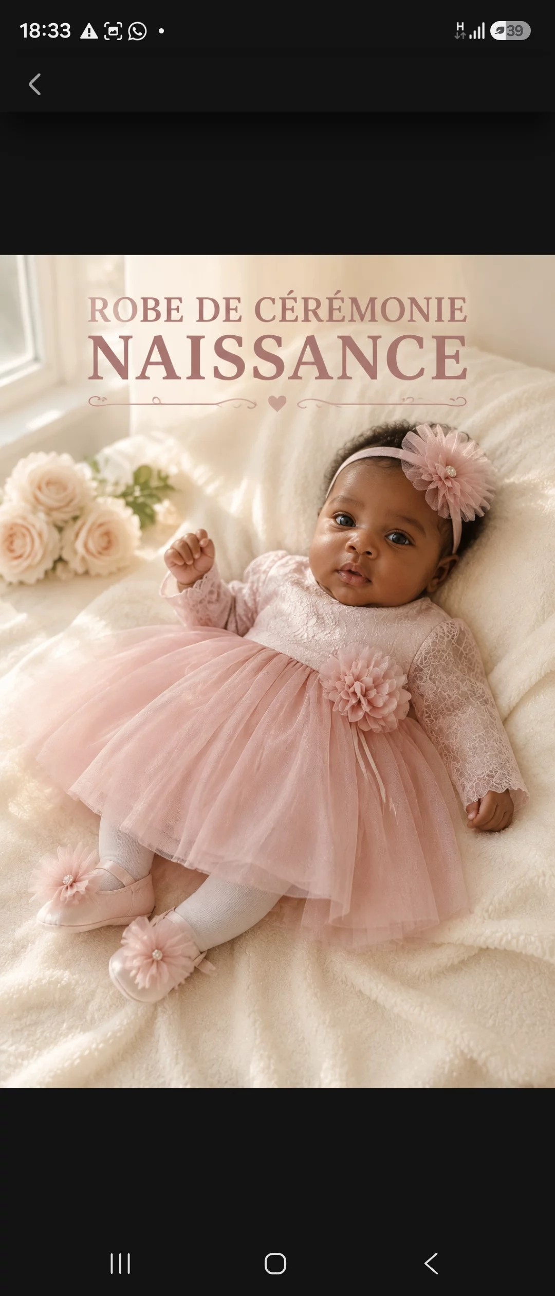 Robe de baptême lili poupée 1001